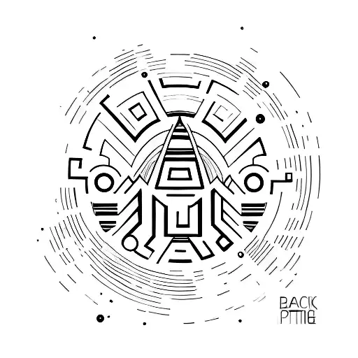 A Minimalist Tattoo Of A Vinyl Record With A Silhouette Of The Chicago Skyline On It