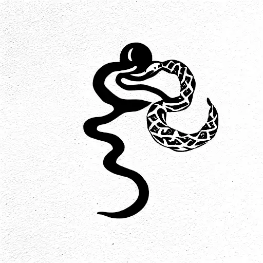 Snake With Cresent Moon