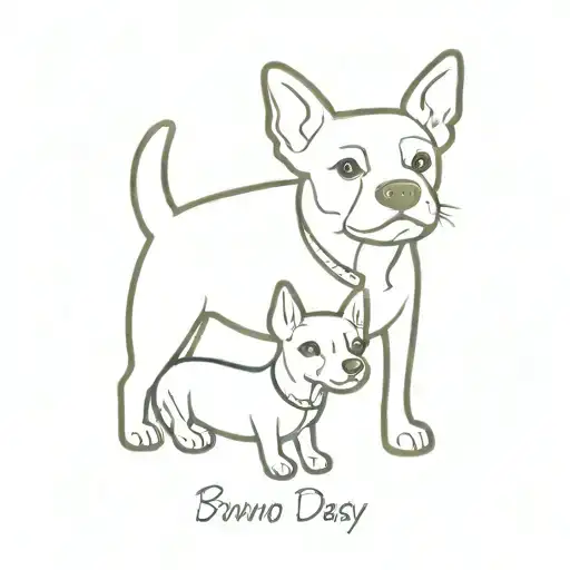 Simple Dog With Names Bruno And Daisy