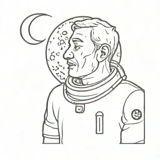 Man On The Moon In Black