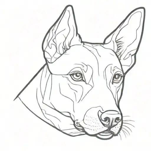 Minimalistic Dog Head