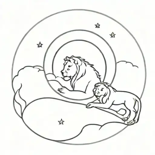 Moon And Lion