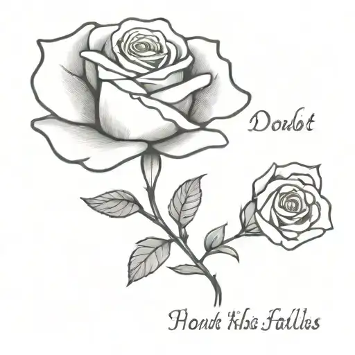 Rose With Quote Doubt Kills More Dreams Than Failure Ever Will