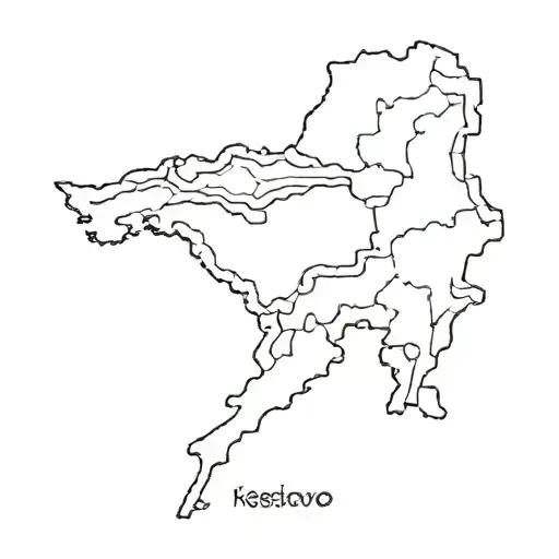Kosovo Country Outline