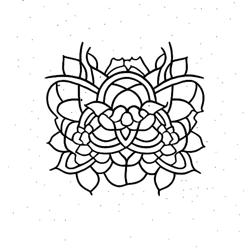 Female Cancer Sign Tatoo Pointillism