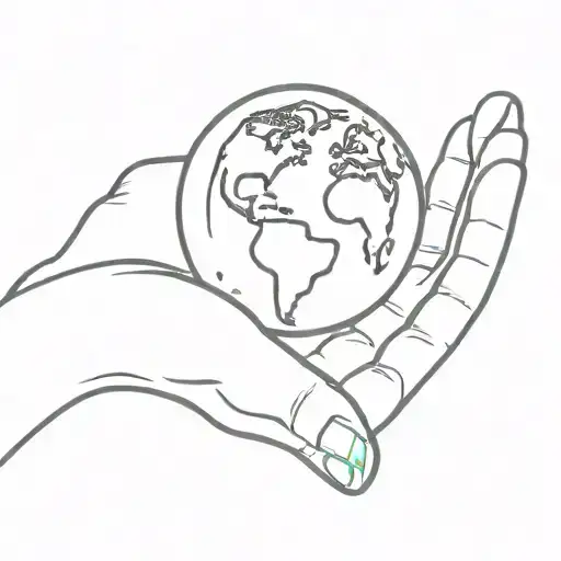 Hand Holding Planet Earth Globe