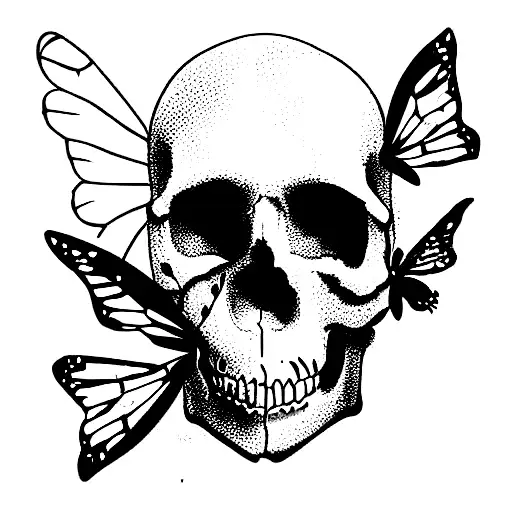 Skull In Butterfly
