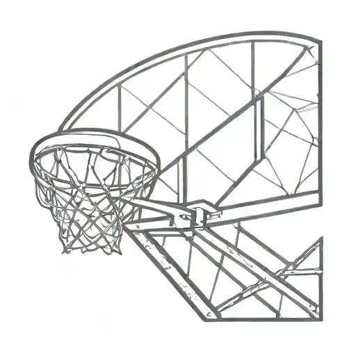 Basketball Hoop Made With Word Stay Calm
