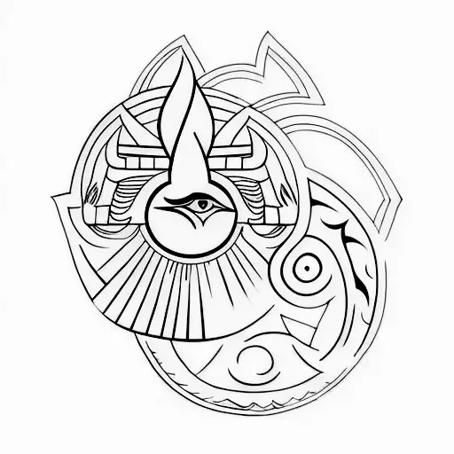 A Unique Minimalist Tattoo Of An Ancient Egyptian Symbol Representing Strength And Power