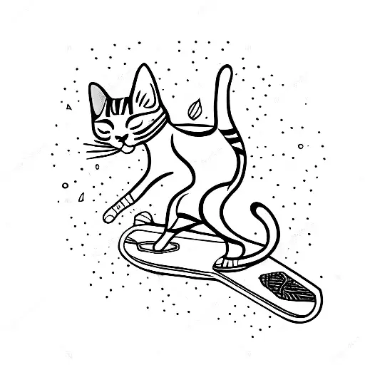 A Cat On A Skateboard