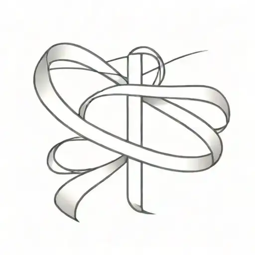 Cross And Cancer Ribbon