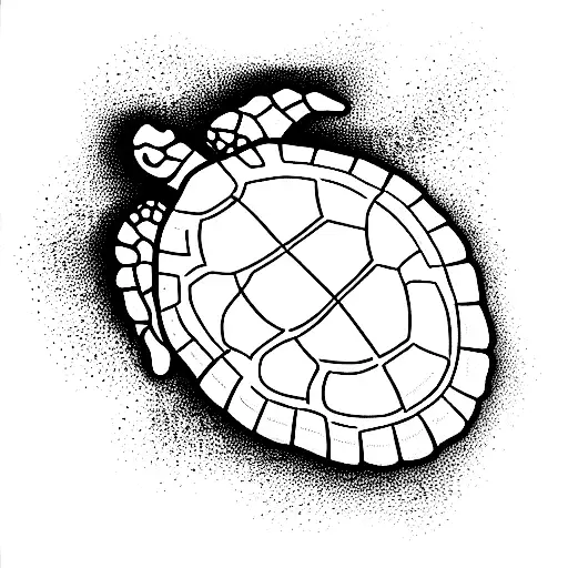 Composition Turtle Underwater Sunshine Epic 3D Coral Black N White