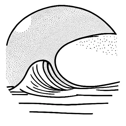 Ocean Wave With Mountain