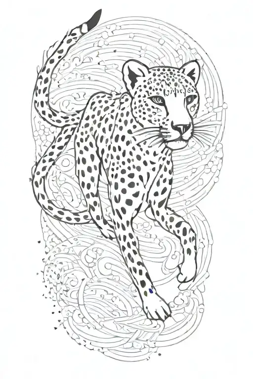 Cheetah Sprinting Minimalistic