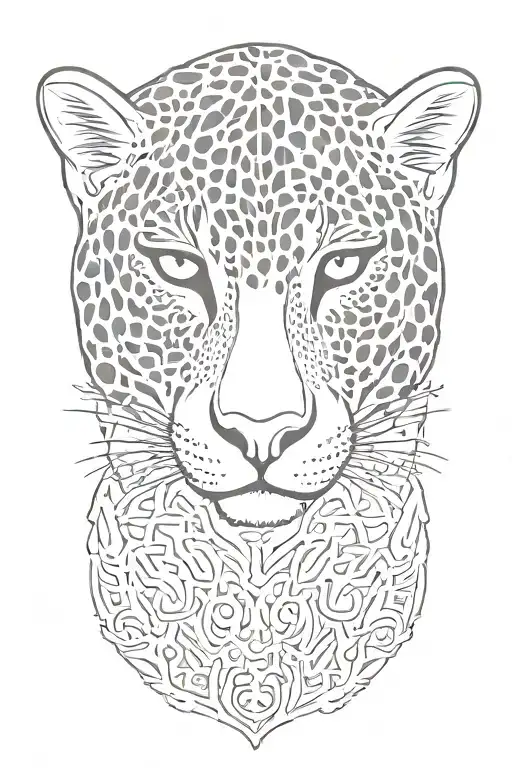Minimalistic Full Cheetah Tattoo Design