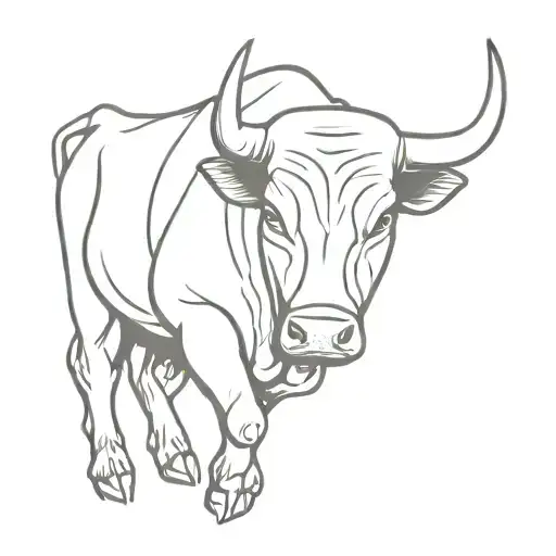 Bull Side View Irezumi Style