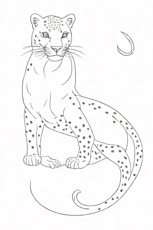 Realistic Full Leopard Tattoo Minimalistic