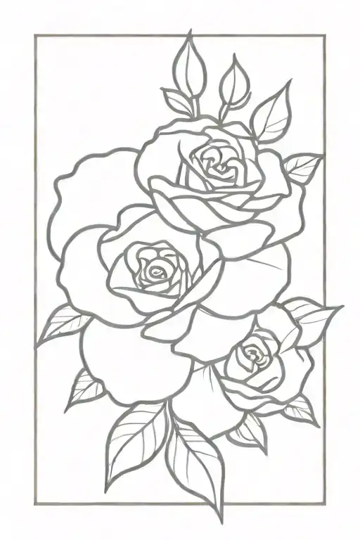 Rose And Larkspur Flower Intertwined Within Its Petals