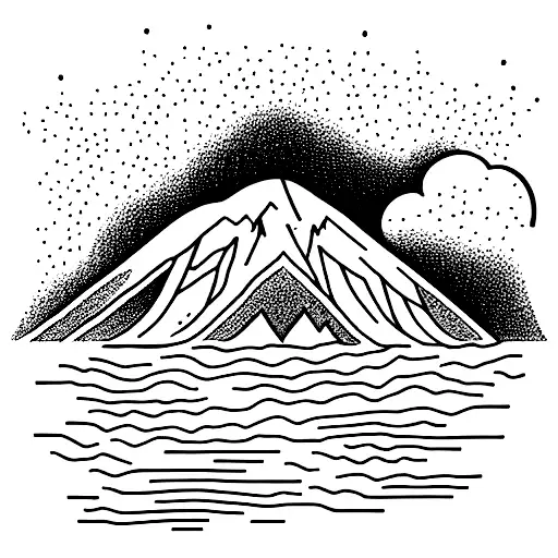 Mountain And Ocean With Horsehead