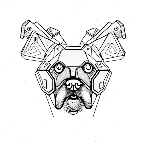 Techno-inspired Dog With A Futuristic Twist