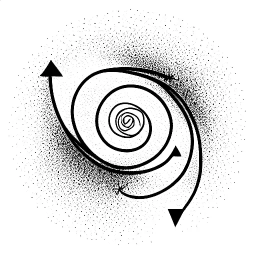Spiral Galaxy Inside A Triangle