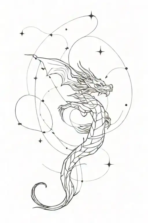 An Analytical Interpretation Of A Cosmic Dragon Breathing Life Into A Constellation Of Stars