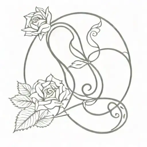 Weights 4 Infinity Symbol Incorporated Couple Family Love Floral Leafs Fine Line J L M E