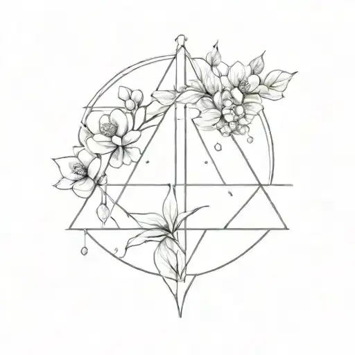 Minimalist Fine Line Small Tattoo Resembling Balance