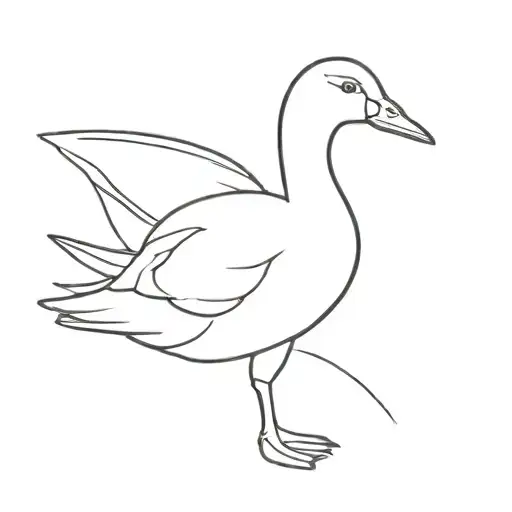 Black Goose Standing