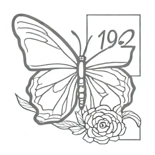 Butterfly With The Date 1942