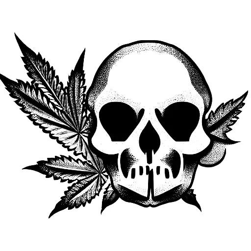 Weed Leaf Skull