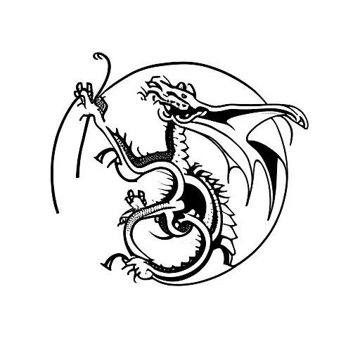 Dragon Sitting On Books