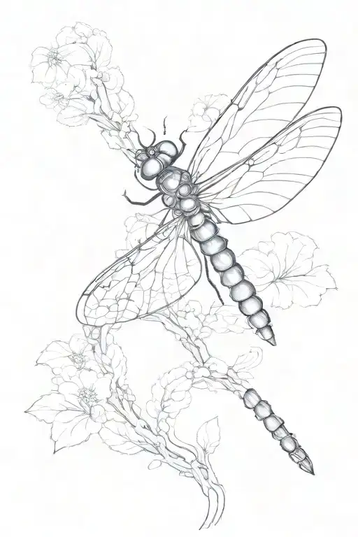 Dainty Dragon Fly With Semi Colon