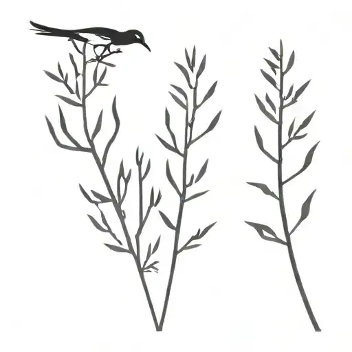 Ocotillo With Black Goose