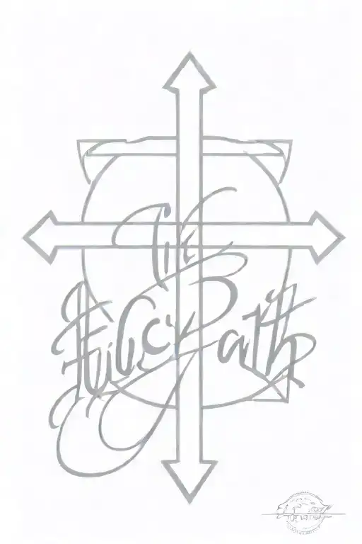 The Word Fuck As A Faith Cross