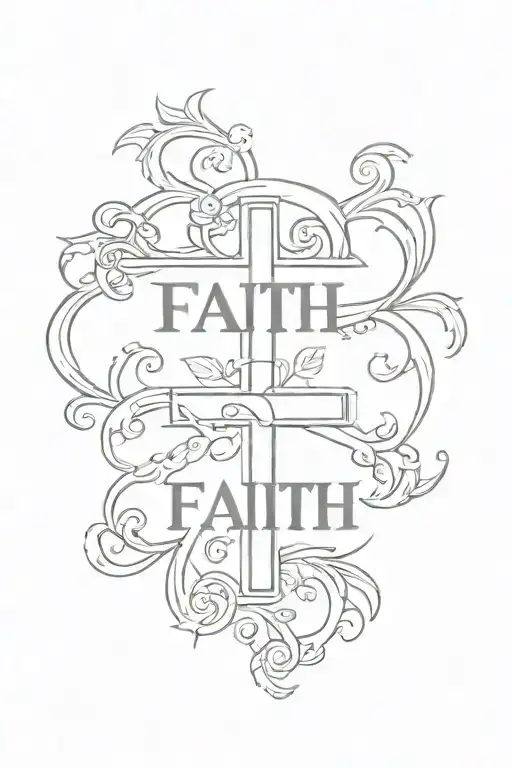 Faith Cross But The Word Fuck Instead Of Faith