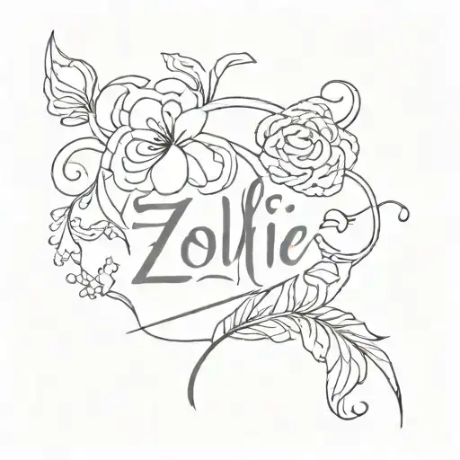 Fine Line Tattoo Of The Word 'Zolfie'