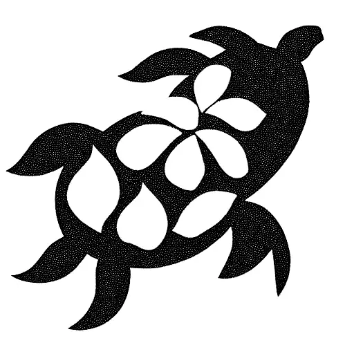 Turtle With Flowers