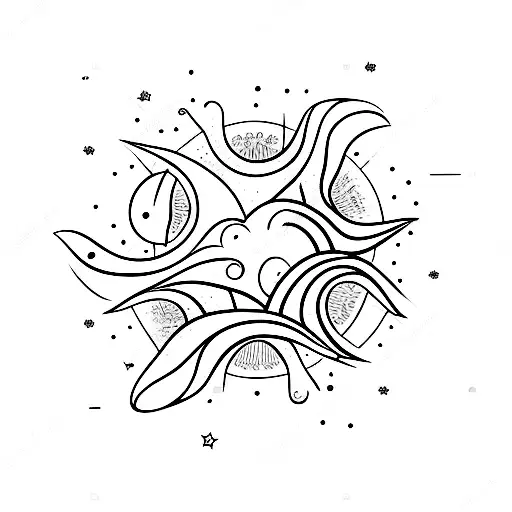 Stars Moon Sun Bright Color