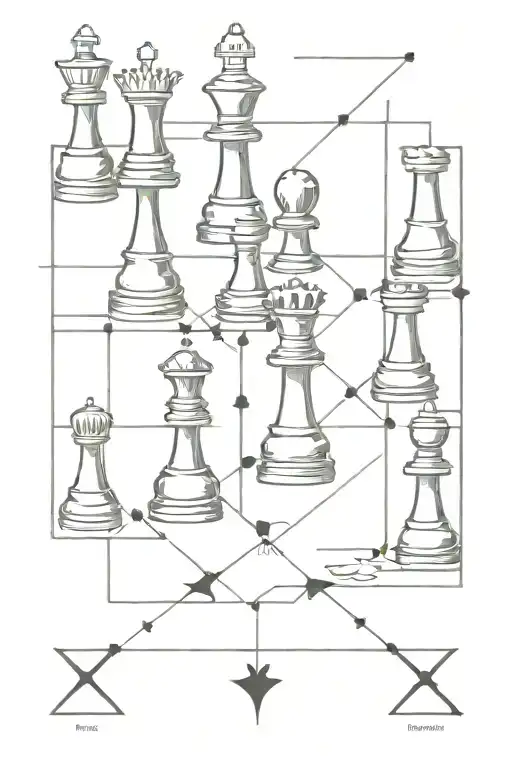 Chess Board Pawns And Hacker Silhouette Surrounded