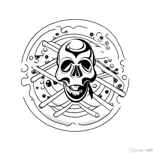 Skull Biting Pool 8 Ball