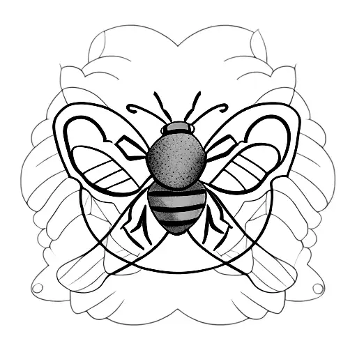 A Bee Flying Around The Name Jessica