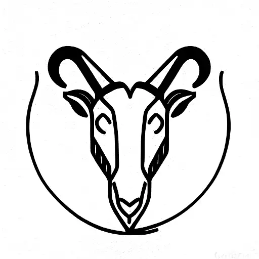 Goatface Moon Dark Minimalist