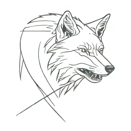 Wolf With A Knife