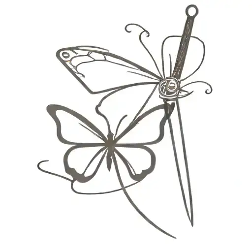 Sword Through Butterfly