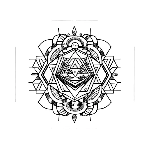 Mexican Geometric Concentric Flower