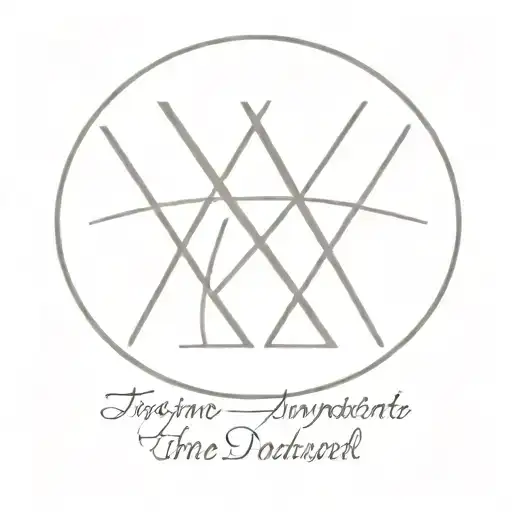 Cross Connected To Two Roman Numeral Dates Stacked On Each Other