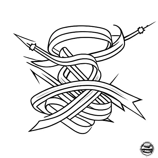 Cancer Ribbon With Hiking Trail