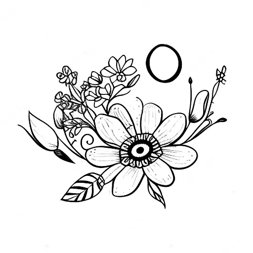 Wildflowers With Moon