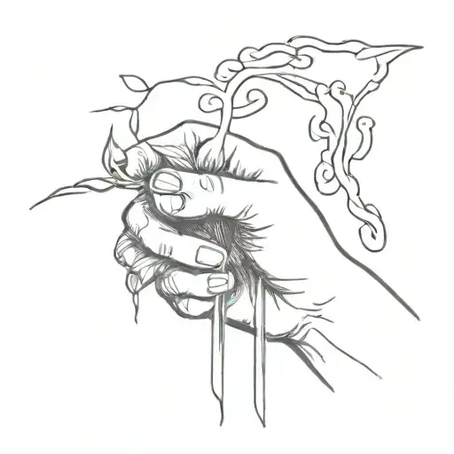 The Symbol Of Orpheus Holding Eurydices Hand